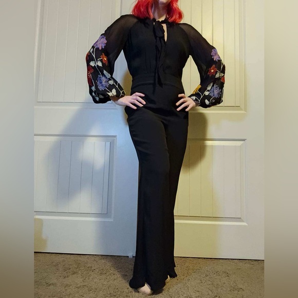 Free People Smoke Rings Embroidered Jumpsuit - Picture 3 of 4